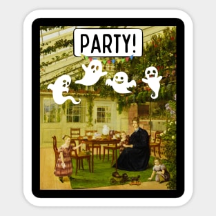 GHOST TEA PARTY - Halloween Funny | Halloween Costume | Happy Halloween |  Cute Spooky Halloween Sticker